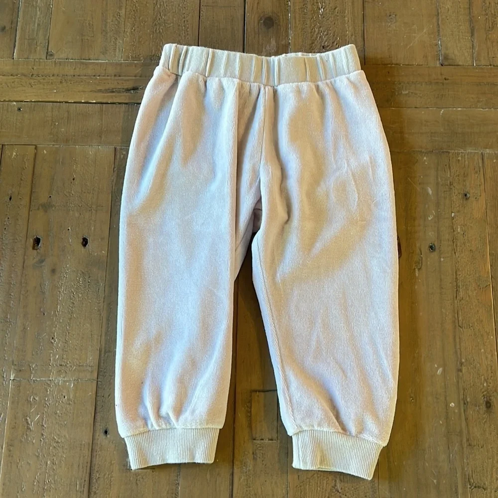 H&M pale pink velour jacket and jogger set